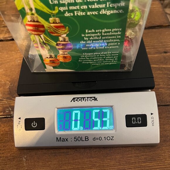 Hand Made Crystal Art Glass Holiday Christmas Trees + 12 Colorful Ornaments - Picture 10 of 10